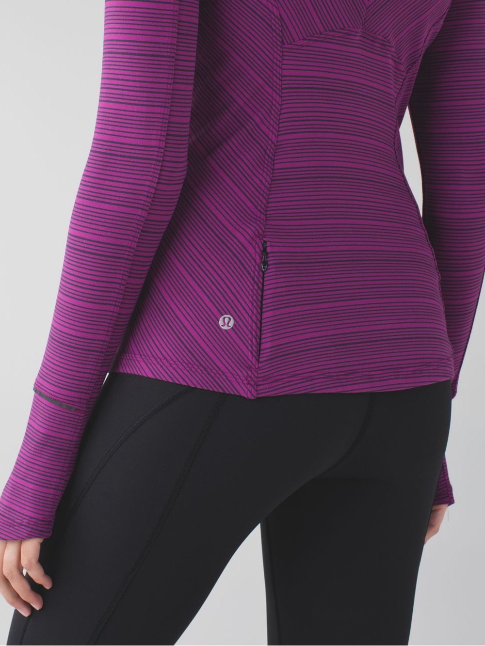 Lululemon Kanto Catch Me Long Sleeve Kanto Stripe Regal Plum Naval Blue